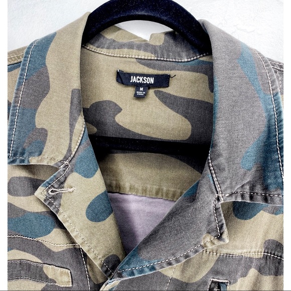 JACKSON Camo Camouflage Military Cotton Jacket M - Picture 6 of 8